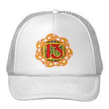 Décimotercero regalos de cumpleaños el flamear gorros bordados