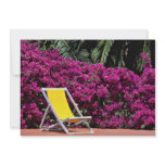 Deck chair  flowers personalized invitation