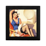 Deck Chair Sailor Pin Up Girl Jewelry Box