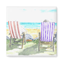 'Deck Chairs' Magnet