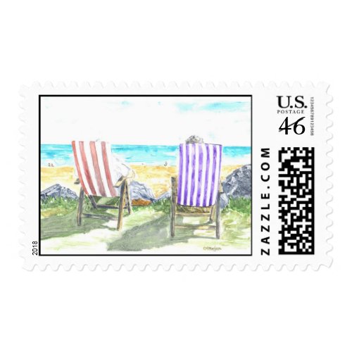 'Deck Chairs' Postage stamp
