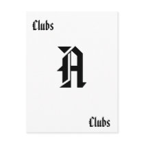 Deck of Cards Ace of Clubs postcards