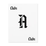 Deck of Cards Ace of Clubs postcards