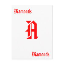 Deck of Cards Ace of Diamonds postcards