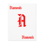 Deck of Cards Ace of Diamonds postcards