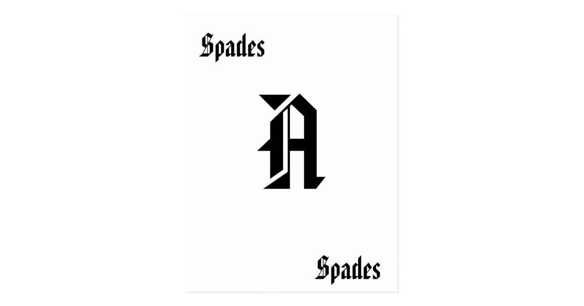 Deck of Cards Ace of Spades Zazzle