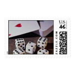 Deck of cards and dice postage
