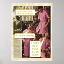 Deck the Halls funny gay poster posters