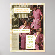 Deck the Halls funny gay poster