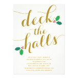 DECK THE HALLS | HOLIDAY INVITATION invitations