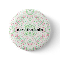 Deck The Halls Pencil Mandala buttons