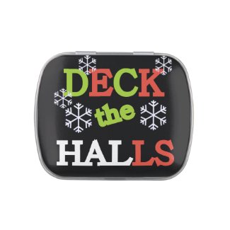 Deck the Halls Tins and Jars w. Candy Jelly Belly Tin
