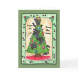 Deck the Paws -Cats in Christmas Tree Card