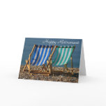 Deckchairs happy retirement card