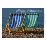 Deckchairs happy retirement card