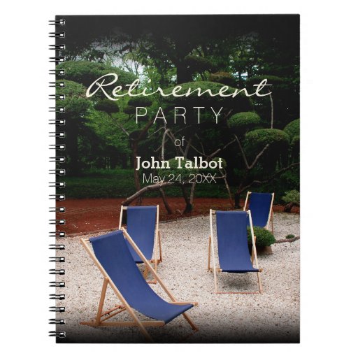 Deckchairs Personalized Retirement Guest Book Notebook Zazzle