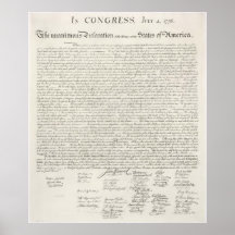 Declaración de Independencia 1776 de Estados Unido Posters