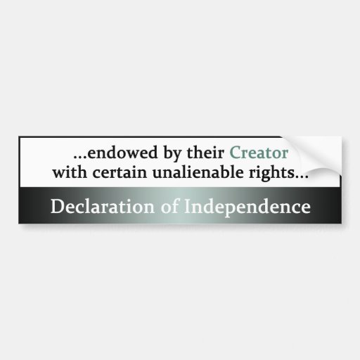 Declaration of Independence Bumper Sticker Zazzle