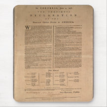 Declaration of Independence Mousepad