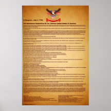 Declaration of Independence V-2-Style-1 40"X60" Print