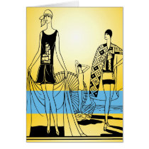 Deco Beach Card