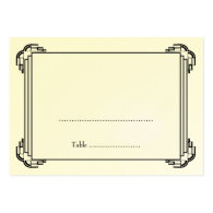 Deco black frame wedding guest escort place card business card templates