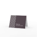 Deco espresso brown circle pattern thank you card card