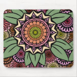 Deco Fandango in Orange and Green Mouse Pads