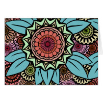 Deco Fandango in Turquoise and Orange Cards