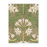 Deco Floral White Postcards