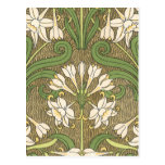 Deco Floral White Postcards