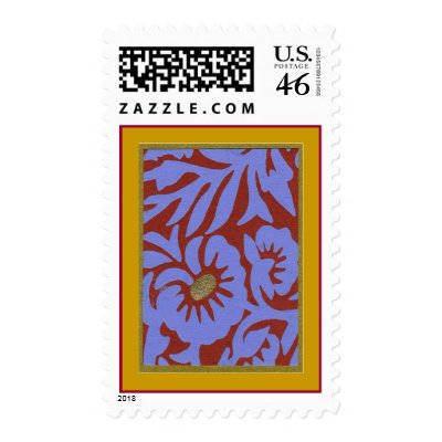 Deco Flower Postage Stamp by Kool_Chic_Designs
