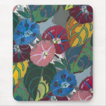 Deco Flowers and Leaves Mouse Pads