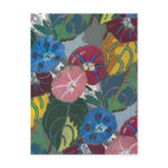 Deco Flowers and Leaves Post Card