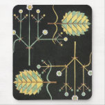 deco flowers on black mouse mat