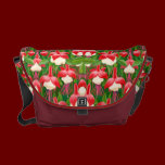 Deco Fuschia Floral Rickshaw Messenger Bag messenger bags
