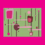 Deco Green Postcard