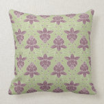 Deco Lotus Motif Throw Pillow in Plum american mojo pillows