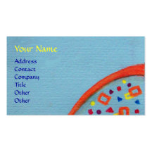 DECO MONOGRAM Orange blue Yellow Business Card