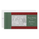 Deco Rich Red and Green Holiday Photo Cards