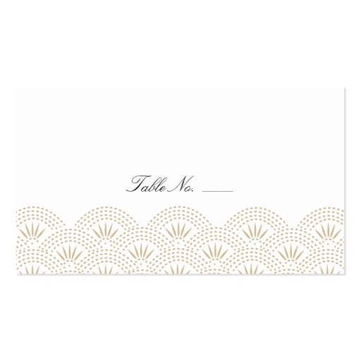 Deco Seigaiha Guest Escort Cards Business Card Template (front side)
