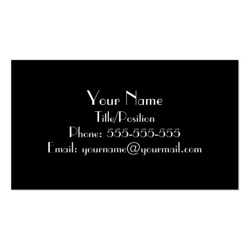 Deco Style Business Card (back side)