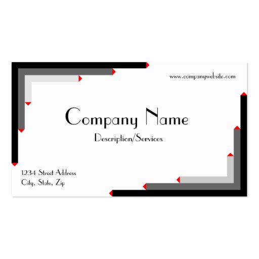 Deco Style Business Card (front side)