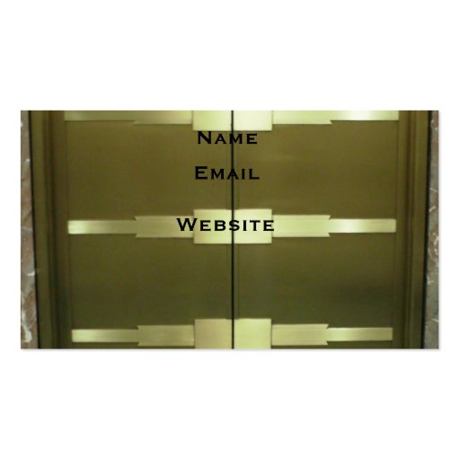 Deco Style Elevator Business Card Templates (back side)