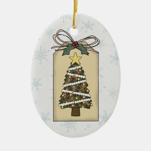 decorated christmas tree gift tag ornament zazzle decorated christmas tree gift tag ornament zazzle