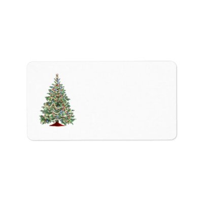 Decorated Christmas tree labels