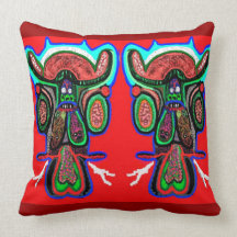 Decorated Drunk Cloudnine Double Bull Throw Pillow