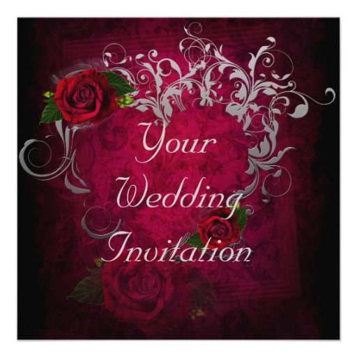 Decorated Heart Wedding Invitation