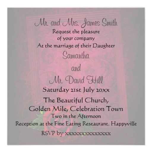 Decorated Heart Wedding Invitation