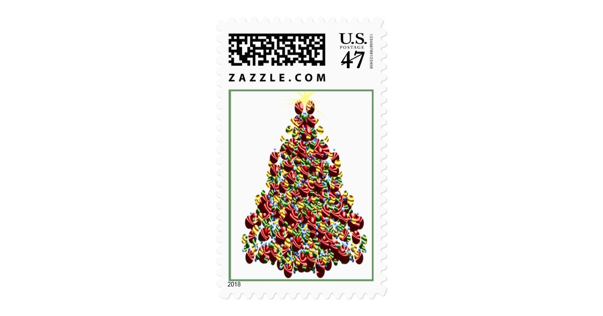 Decorated Holiday Tree USPS Christmas Stamps 2016 Zazzle